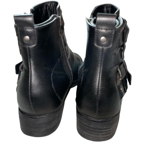 Dolce Vita DV Black Moto Leather Ankle Strap Boots size 7.5 - Picture 5 of 13